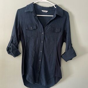 Blue button down dress shirt